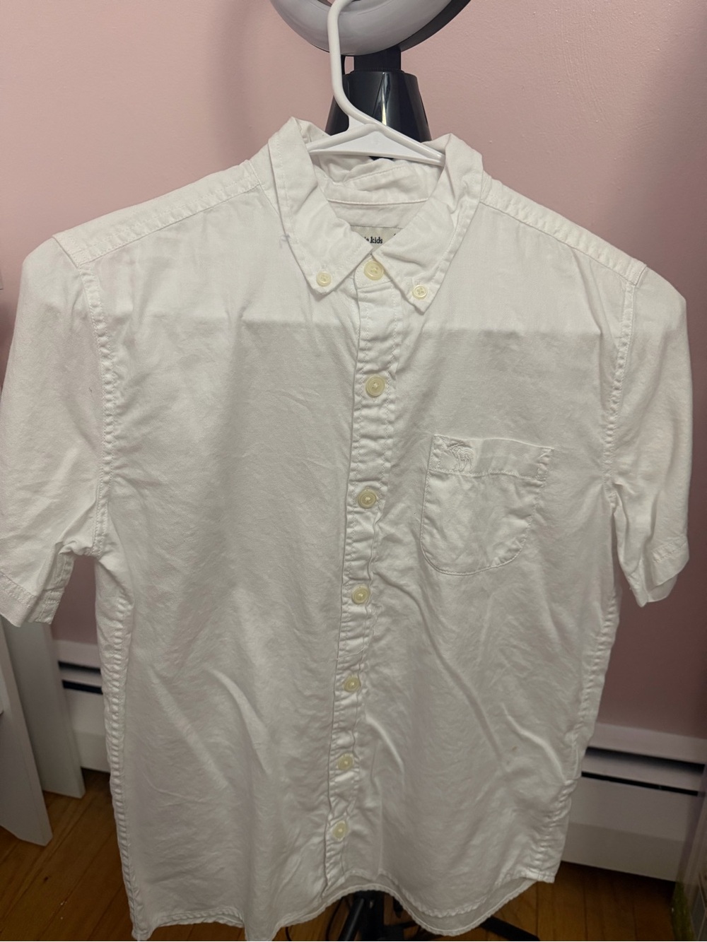 abercrombie kids White Short-Sleeve Button-Down Shirt